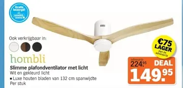 Aanbieding: Slimme plafondventilator met licht