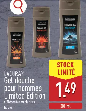 Offre: Gel douche pour hommes Limited Edition