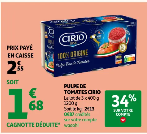 Offre: Pulpe de tomates