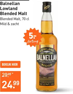 Aanbieding: Balnellan Lowland Blended Malt 70CL