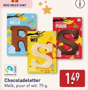 Aanbieding: Chocoladeletter