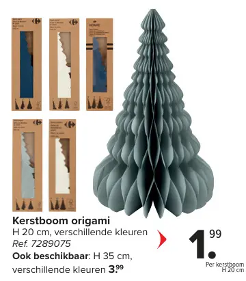 Aanbieding: Kerstboom origami