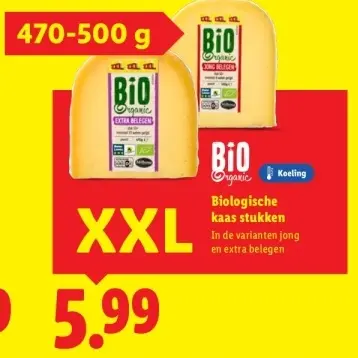 Aanbieding: Biologische kaas stukken