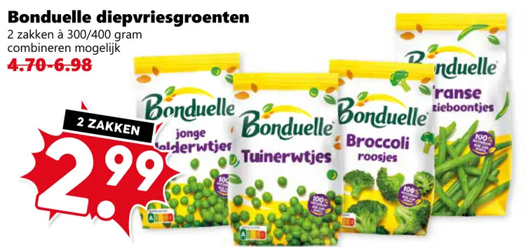 Aanbieding: Bonduelle diepvriesgroenten