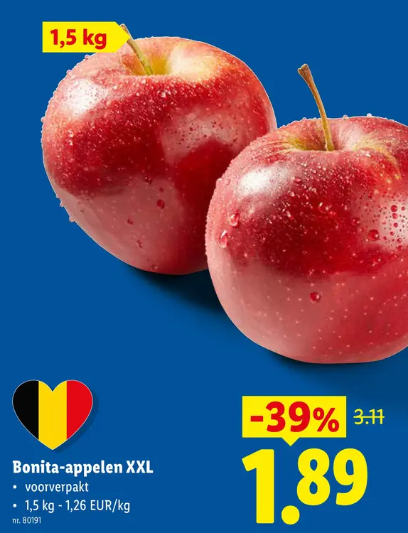 Promotie: Bonita-appelen XXL