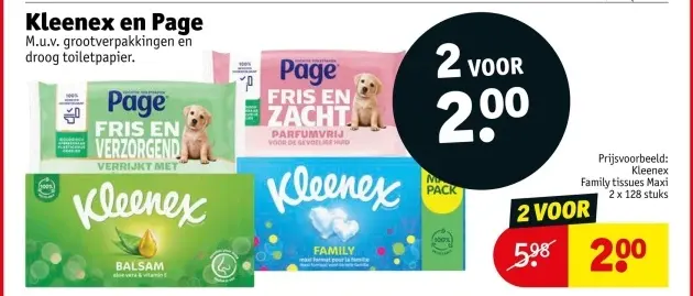 Aanbieding: Kleenex en Page