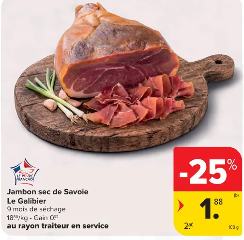 Offre: Jambon sec de Savoie