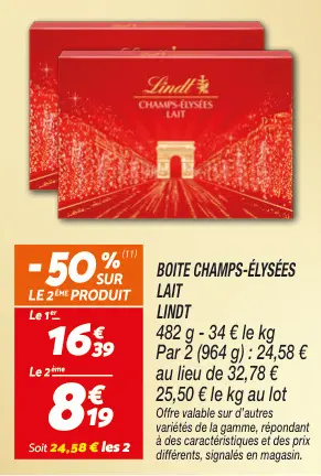 Offre: Boite champs-élysées lait