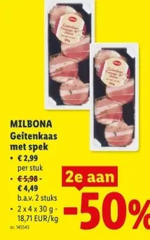 Promotie: Geitenkaas met spek
