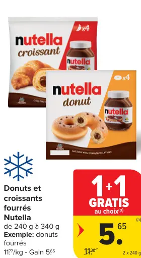 Offre: Donuts et croissants fourrés