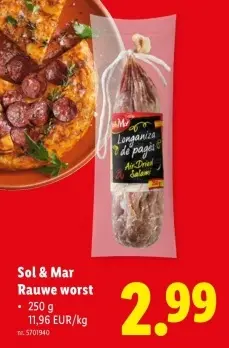 Promotie: Rauwe worst