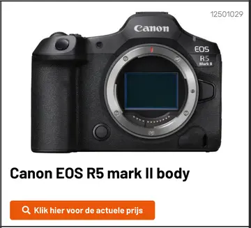 Aanbieding: Canon EOS R5 mark II body