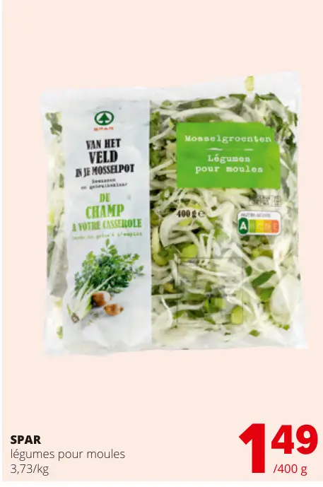 Offre: Légumes pour moules