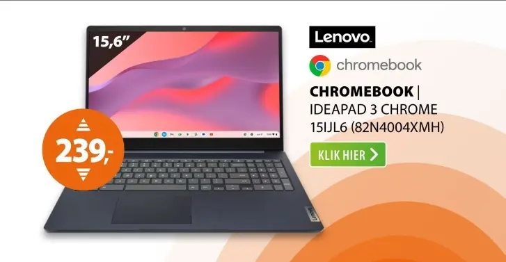 Aanbieding: Ideapad 3 chrome 15ijl6 (82n4004xmh)