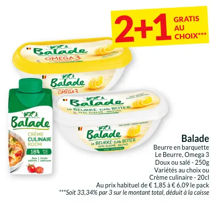 Offre: Beurre en barquette, Le Beurre, Omega 3, Doux