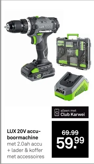 Aanbieding: 20V accu-boormachine