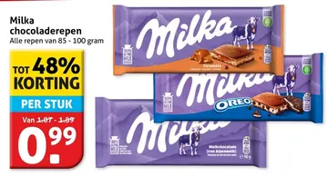 Aanbieding: Milka chocoladerepen