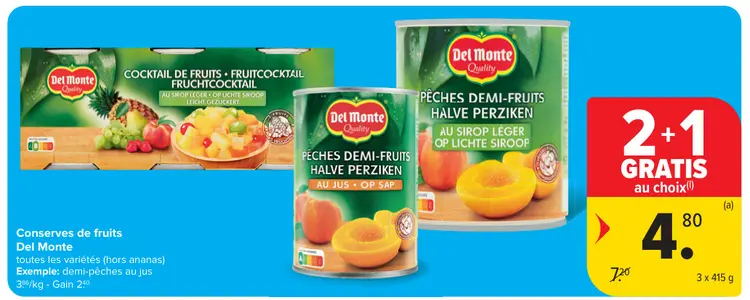 Offre: Conserves de fruits