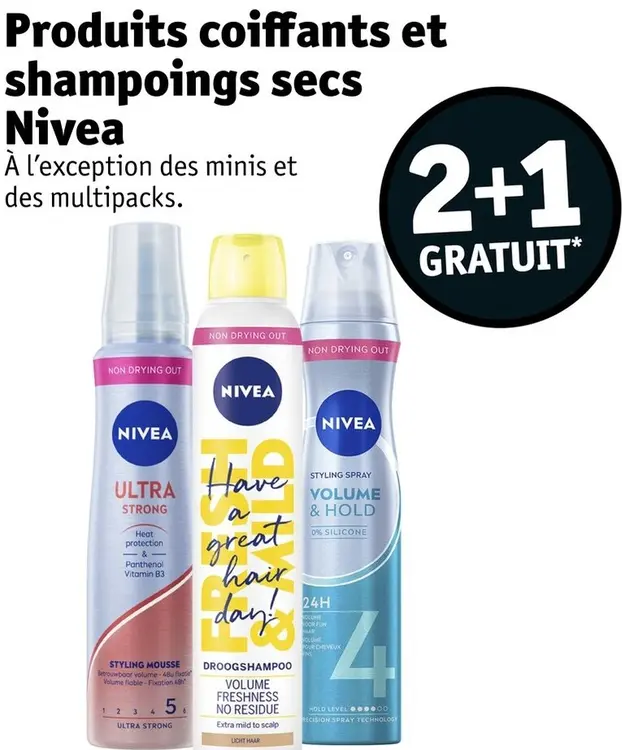 Offre: Produits coiffants et shampoings secs