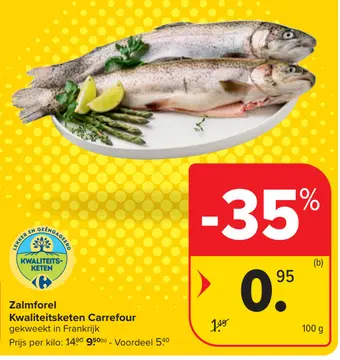 Aanbieding: Zalmforel Kwaliteitsketen Carrefour
