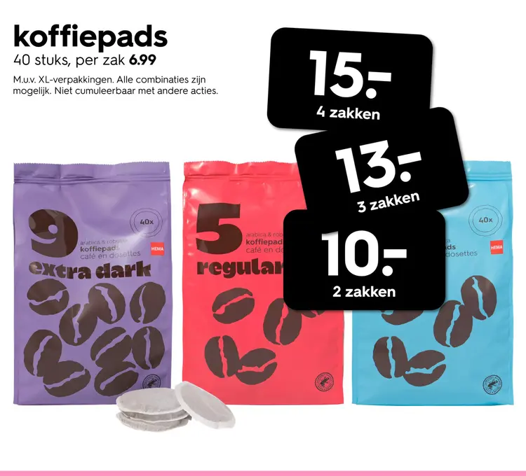 Promotie: koffiepads