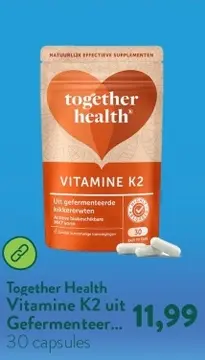 Aanbieding: Together Health Vitamine K2 uit Gefermenteer.