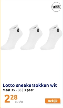 Aanbieding: Lotto sneakersokken wit
