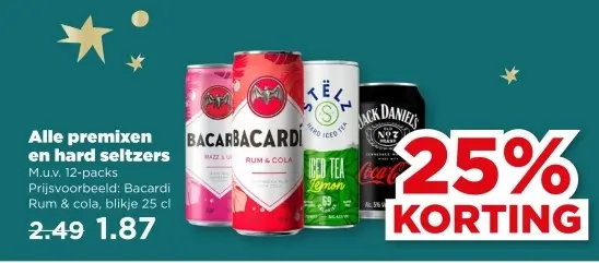 Aanbieding: Alle premixen en hard seltzers