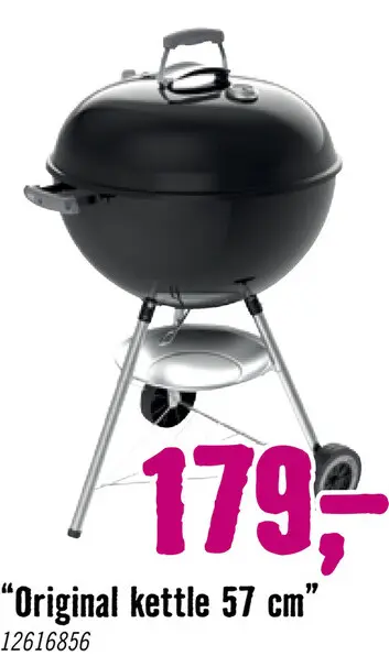 Aanbieding: WEBER Houtskool barbecue Original Kettle zwart Ø 57 cm