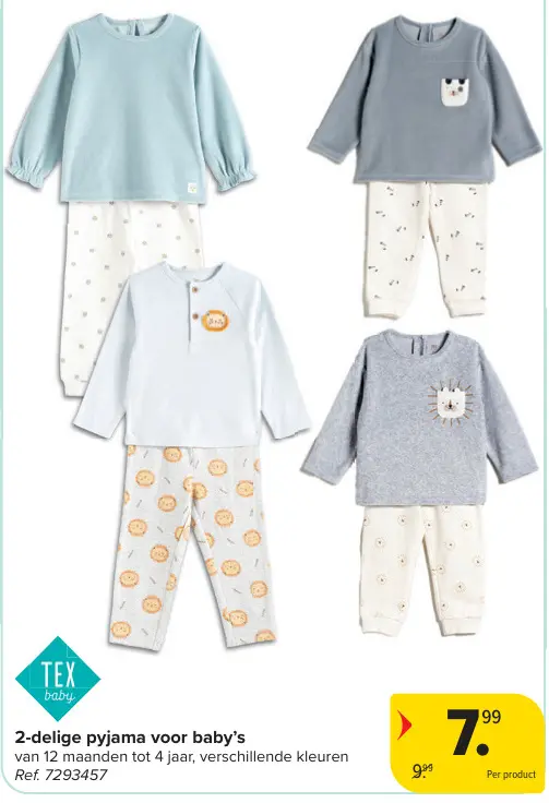 Promotie: 2-delige pyjama voor baby's