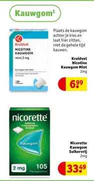 Aanbieding: Nicotine Kauwgom Mint