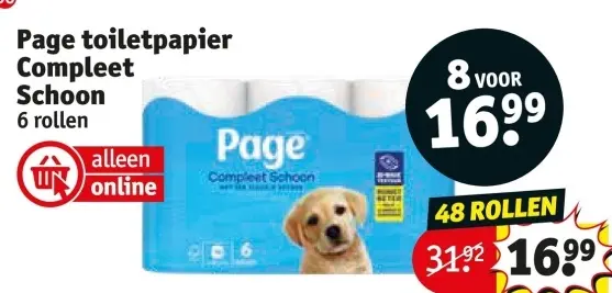 Aanbieding: toiletpapier Compleet Schoon