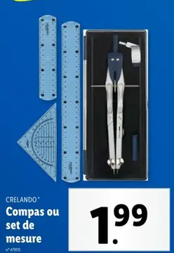 Offre: Compas ou set de mesure
