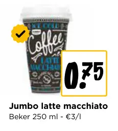 Promotie: Latte macchiato