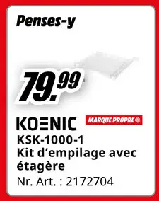 Offre: KSK-1000-1 Kit d'empilage avec étagère