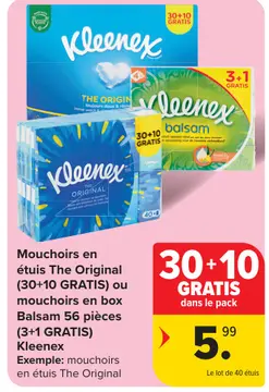 Offre: Mouchoirs en étuis The Original ou mouchoirs 