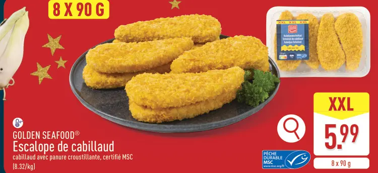 Offre: Escalope de cabillaud