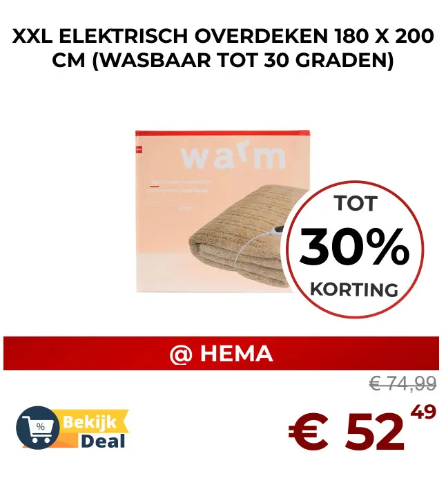 Aanbieding: Xxl elektrisch overdeken
