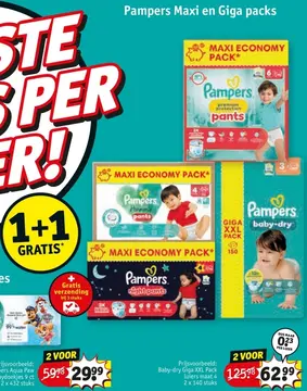Aanbieding: Baby-dry Giga XXL Pack luiers