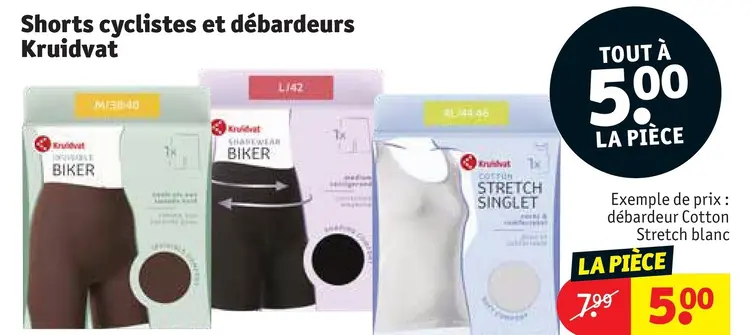Offre: Shorts cyclistes et débardeurs