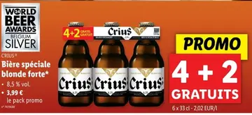 Offre: CRIUS Bière spéciale blonde forte