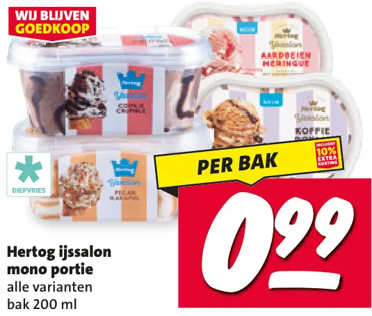 Aanbieding: Hertog Ijssalon mono portie