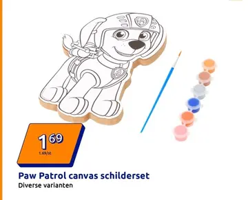 Aanbieding: Paw Patrol canvas schilderset