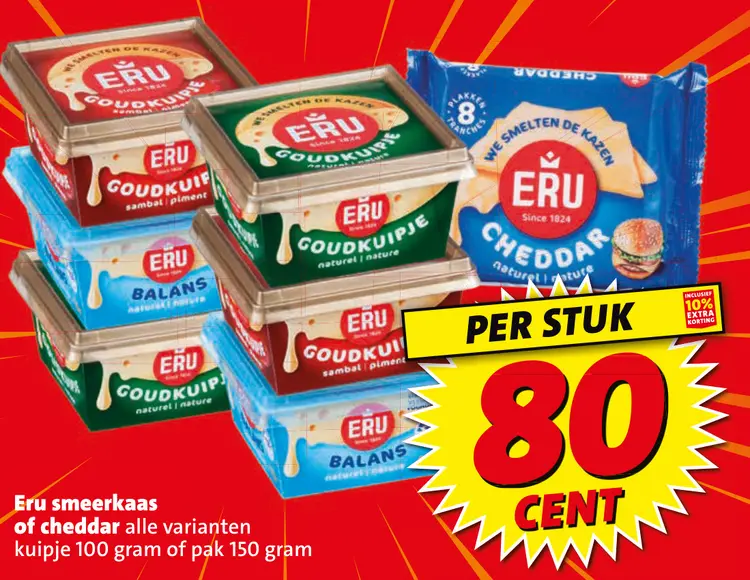 Aanbieding: Smeerkaas of cheddar