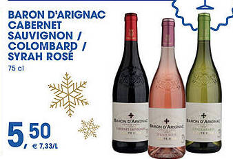 Aanbieding: BARON D'ARIGNAC CABERNET SAUVIGNON / COLOMBAR