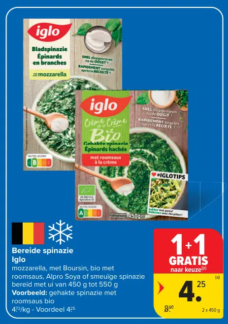 Promotie: Bereide spinazie