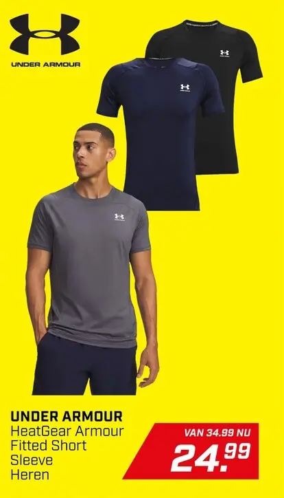 Aanbieding: Under Armour HeatGear Armour Fitted Short Sleeve