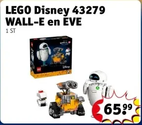 Aanbieding: LEGO Disney 43279 WALL-E en EVE