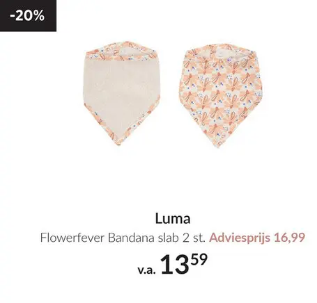 Aanbieding: Flowerfever Bandana slab