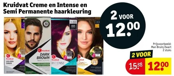 Aanbieding: Creme en Intense en Semi Permanente haarkleuring